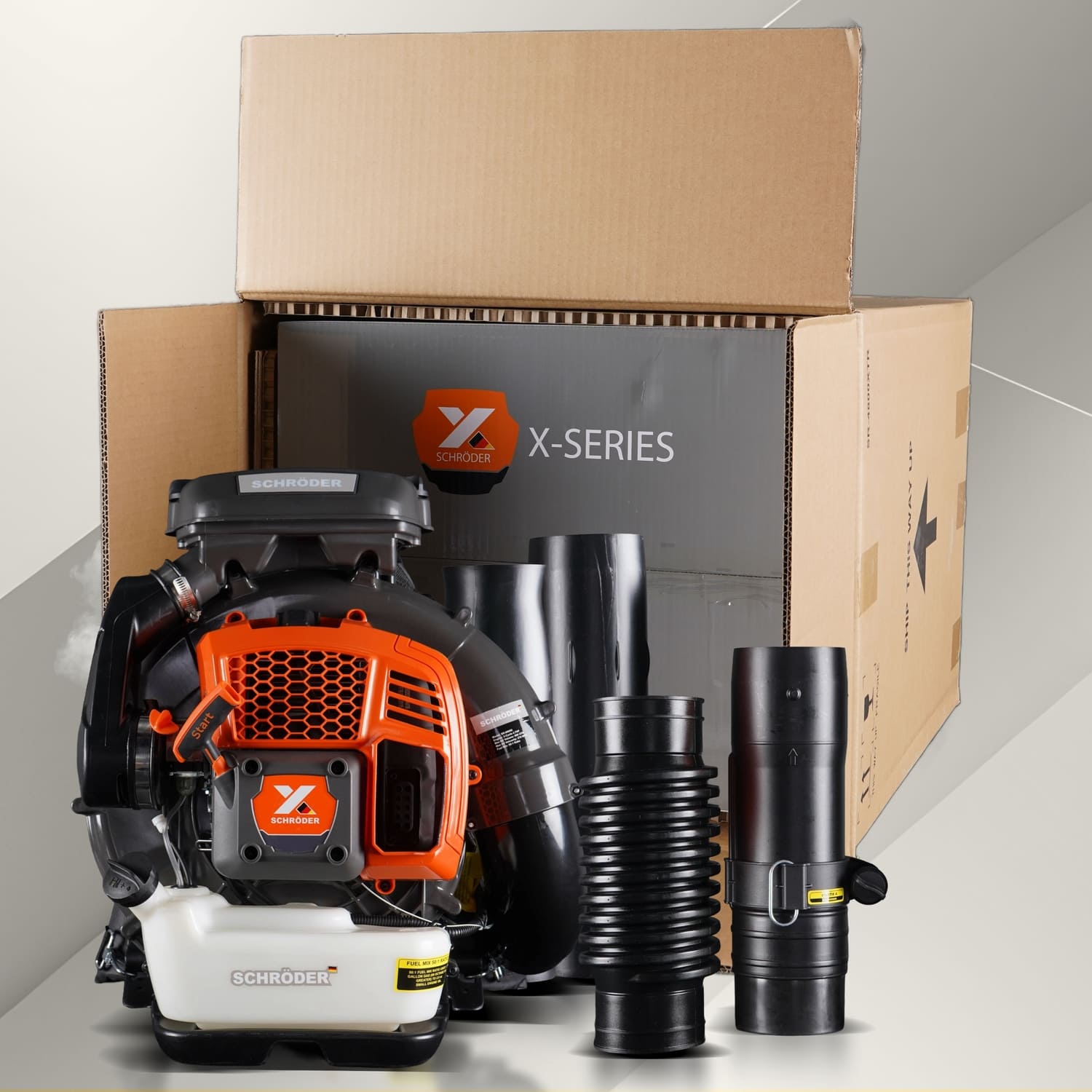 SCHRÖDER SR-9900X backpack leaf blower with fast FedEx Air shipping and safe delivery