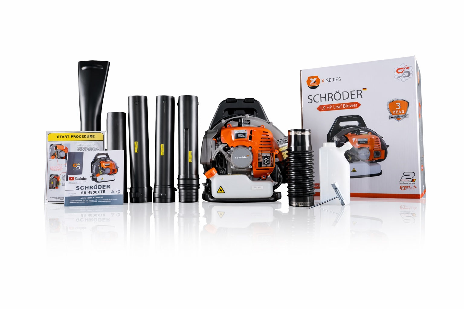 SCHRÖDER SR4800 Creators Edition – 220 MPH Professional Backpack Leaf Blower + Training & Accessory Bundle
